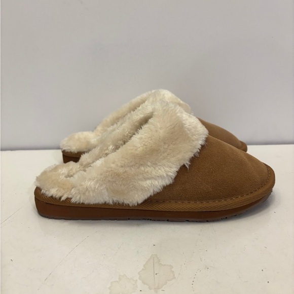 MINNETONKA Women's Selma Scuff Slippers Genuine Suede Chestnut Size 8M - Picture 1 of 8